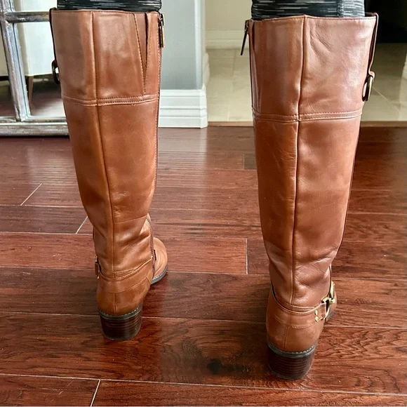 Bandolino Brown Leather Knee-High Boots - Picture 3 of 4